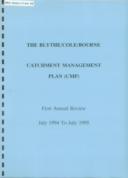 The Blythe/Cole/Bourne Catchment Management Plan