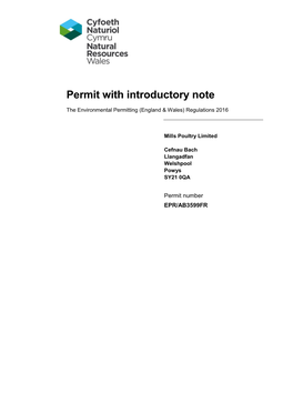 Permit with Introductory Note