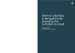 Krishna's Life-Story in Bengali Scrolls: Exploring the Invitation to Unroll