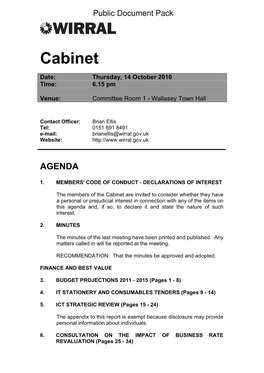 Agenda Reports Pack (Public) 14/10/2010, 18.15