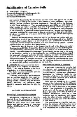 Stabilization of Laterite Soils A