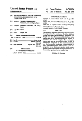 United States Patent (19) 11 Patent Number: 4,760,196 Fukumoto Et Al