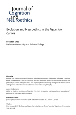 Evolution and Neuroethics in the Hyperion Cantos