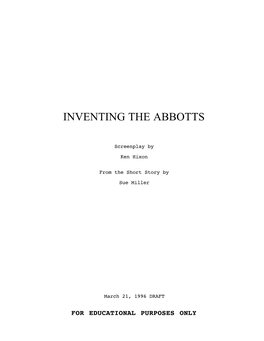 Inventing the Abbotts