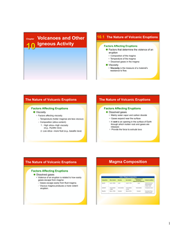 Volcanoes and Other Igneous Activity