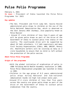 Pulse Polio Programme