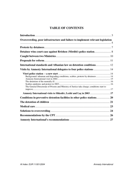 Table of Contents