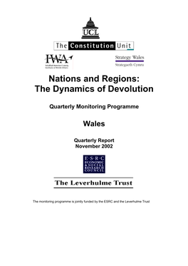 Nations and Regions: the Dynamics of Devolution