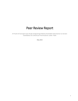 TSCA POC Peer Review Report