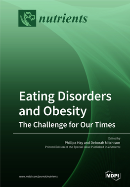 Eating Disorders and Obesity the Challenge for Our Times