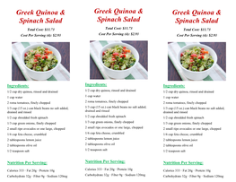 Greek Quinoa & Spinach Salad