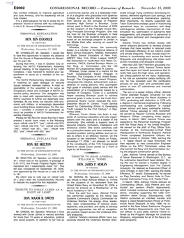 CONGRESSIONAL RECORD— Extensions of Remarks E2062 HON