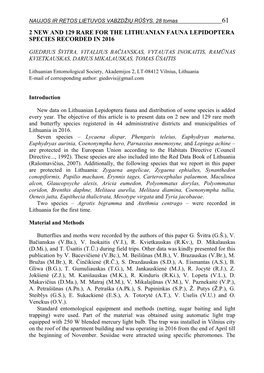 Vol28p061-78 Svitra Etal 2 New and 129 Rare Lepidoptera Species.Pdf