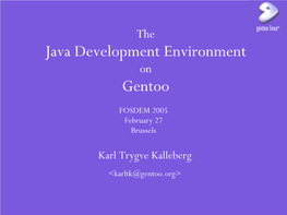 Java Development Environment Gentoo