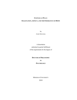 By a Dissertation Submitted in Partial Fulfillment of the Requirements For