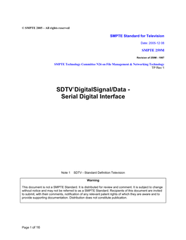 SMPTE-259M SDI.Pdf