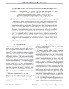 Quantum Information Scrambling on a Superconducting Qutrit Processor