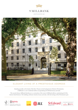 1808479 Millbank Residences Fact Sheet V3 BERKELEY GROUP PLC