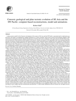 Cenozoic Geological and Plate Tectonic Evolution of SE Asia and the SW Paci®C: Computer-Based Reconstructions, Model and Animations