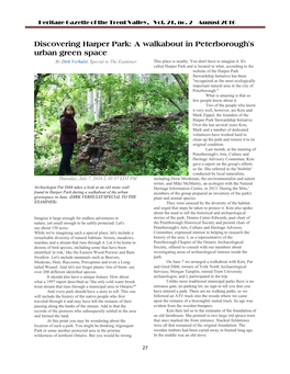 Discovering Harper Park: a Walkabout in Peterborough's Urban Green Space by Dirk Verhulst, Special to the Examiner This Place Is Nearby