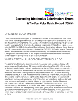 Correcting Colorimeter Errors