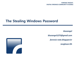 The Stealing Windows Password