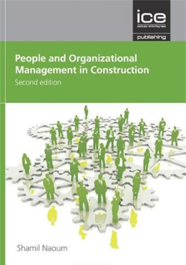 People and Organizational Management in Construction Second Edition