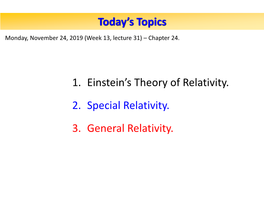 Inertial Frames (Galileo & Einstein)