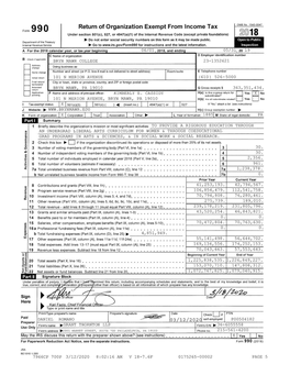 Form 99 0 Under Section 501 (C), 527, Or 4947(A)(1) of the Interna L Revenue Code (Except Private Foundations)