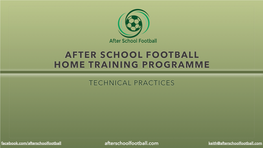 Home Technial Programme After School