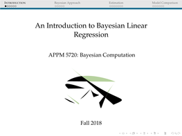 An Introduction to Bayesian Linear Regression