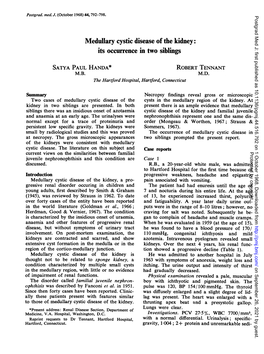 Medullary Cystic Disease of the Kidney: Its Occurrence in Two Siblings