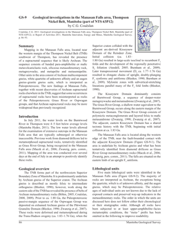 GS-9 Geological Investigations in the Manasan Falls Area, Thompson Nickel Belt, Manitoba (Part of NTS 63P12) by C.G