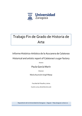 Trabajo Fin De Grado De Historia De Arte