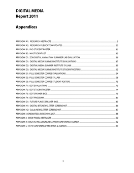 DIGITAL MEDIA Report 2011 Appendices