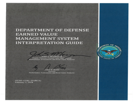 Dod Earned Value Management Interpretation Guide