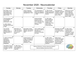 November 2020 - Neurocalendar