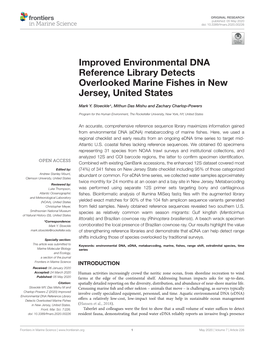 Improved Environmental DNA Reference Library Detects Overlooked Marine Fishes in New Jersey, United States