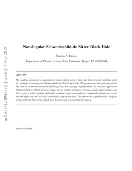 Nonsingular Schwarzschild-De Sitter Black Hole