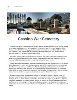 Cassino War Cemetery