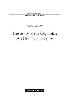 The Story of the Olympics: an Unofficial History