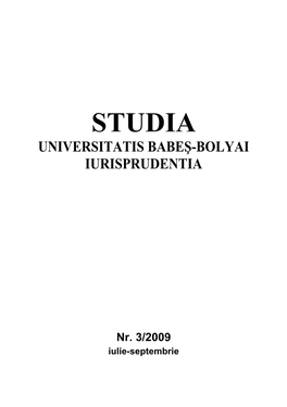 STUDIA UNIVERSITATIS Babes-Bolyai