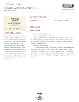 Bonnes Mares Grand Cru Region: France - Burgundy