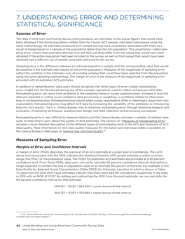 7. Understanding Error and Determining Statistical Significance