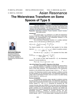 The Weierstrass Transform on Some Spaces of Type S