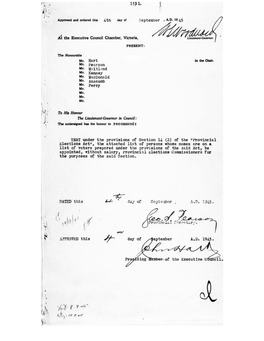 Order in Council 1531/1945