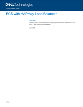 ECS with Haproxy Load Balancer Deployment