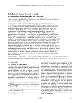 Initial Results from a Dynamic Coupled Magnetosphere-Ionosphere-Ring