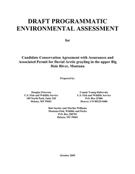 Environmental Assessment