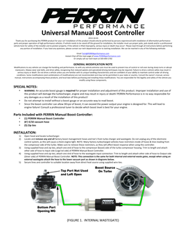 Universal Manual Boost Controller